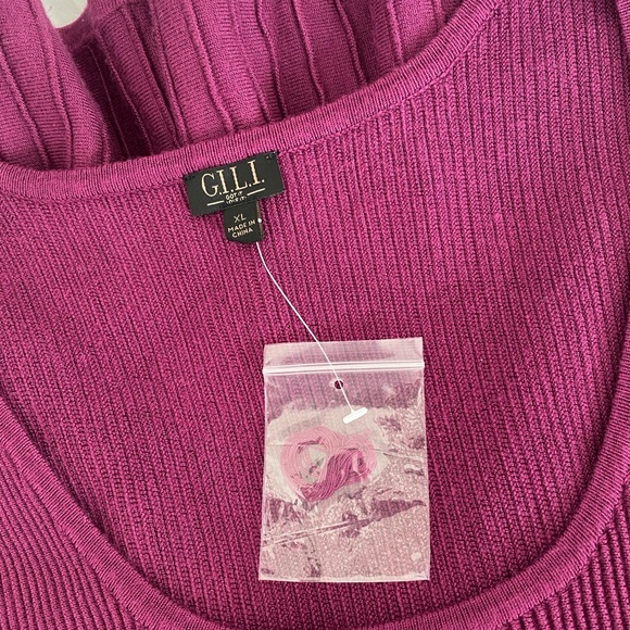 NWOT G.I.L.I XL burgundy Women’s sweater. - Picture 4 of 11